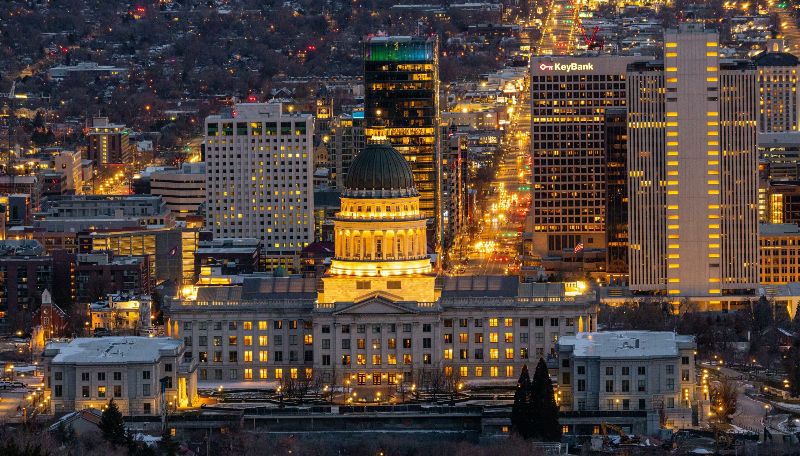 Salt Lake City at night