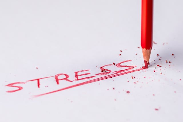 Pencil breaking under stress. Leader contemplating "Can Stress Management Help Blind Spots in Leadership"