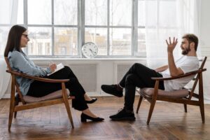 a man in therapy using Northern Utah Counseling